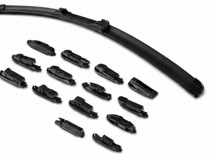 EZ KOREA Flat Wiper Type D with its set of clip-on adapters